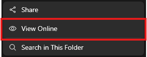 View Online option